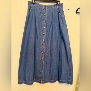 Vintage Denim Circle Skirt
